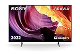 Sony BRAVIA KD-50X80K/P (50 Zoll), LCD, 4K Ultra HD (UHD), High Dynamic Range (HDR), Google TV, 2022 Modell (Schwarz)