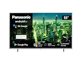 Panasonic TX-55LXW724 139 cm LED Fernseher (55 Zoll, HDR Bright Panel, 4K Ultra HD, Triple Tuner, HDMI, USB, Smart TV), Silber