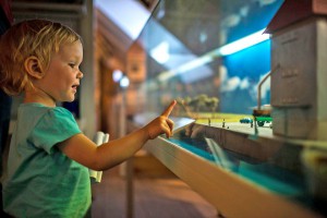 Wie funktioniert das? Kinder können die Besonderheiten des Stettiner Haffs spielerisch entdecken, zum Beispiel an den Mitmachstationen der Naturparkstation von Eggesin. Foto: djd/Tourismusverein "Stettiner Haff" e.V.